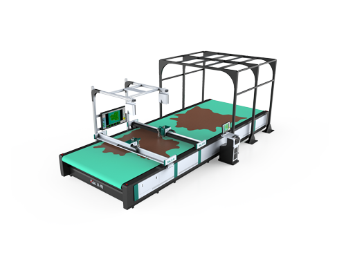 皮革切割機(jī)俯視圖